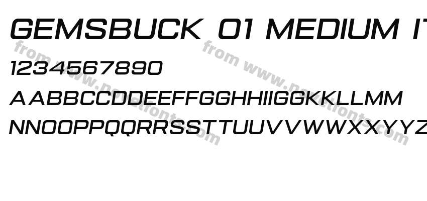 Gemsbuck 01 Medium ItalicPreview