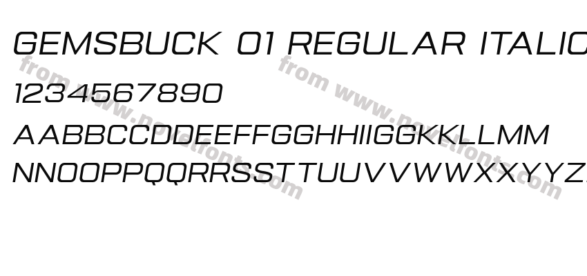 Gemsbuck 01 Regular ItalicPreview