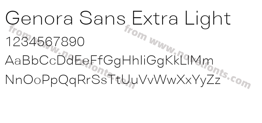 Genora Sans Extra LightPreview