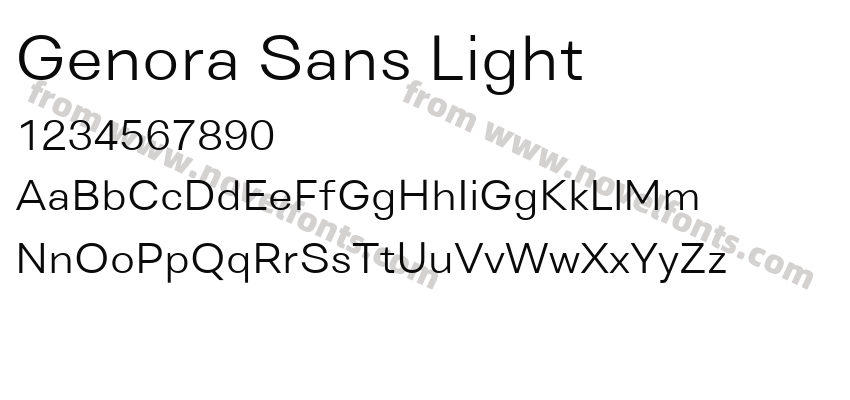 Genora Sans LightPreview