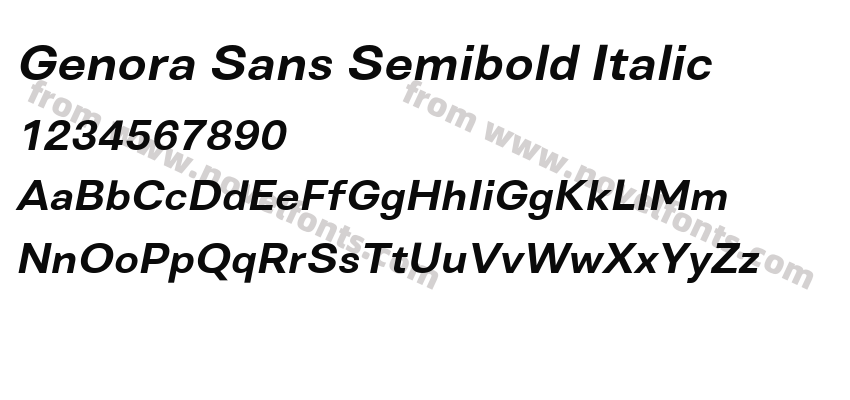 Genora Sans Semibold ItalicPreview