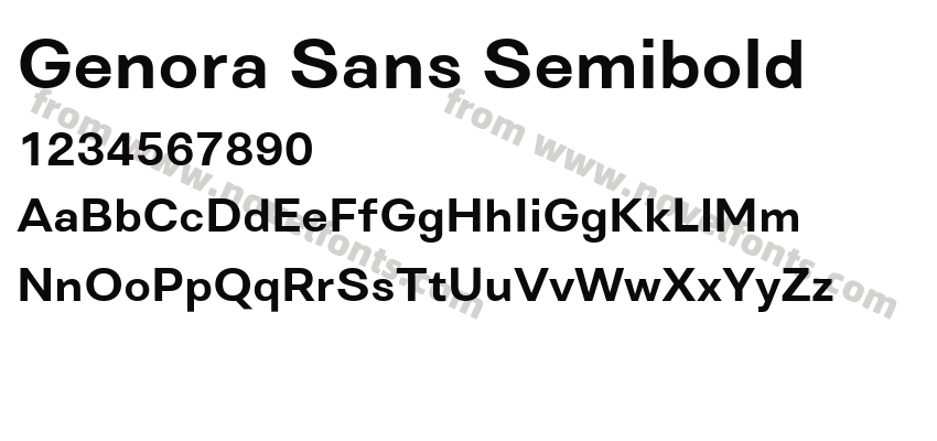 Genora Sans SemiboldPreview