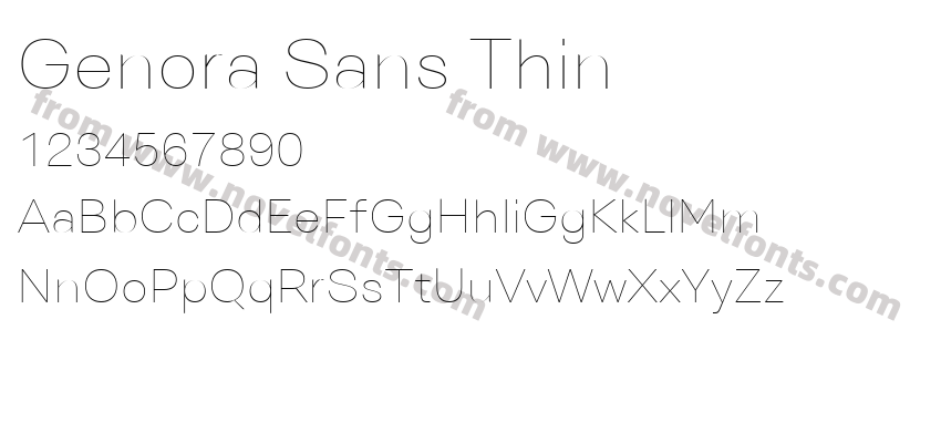 Genora Sans ThinPreview