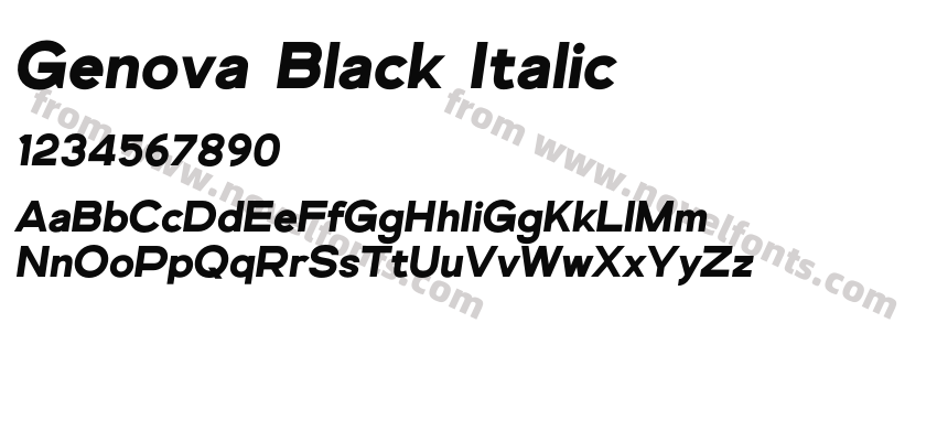 Genova Black ItalicPreview