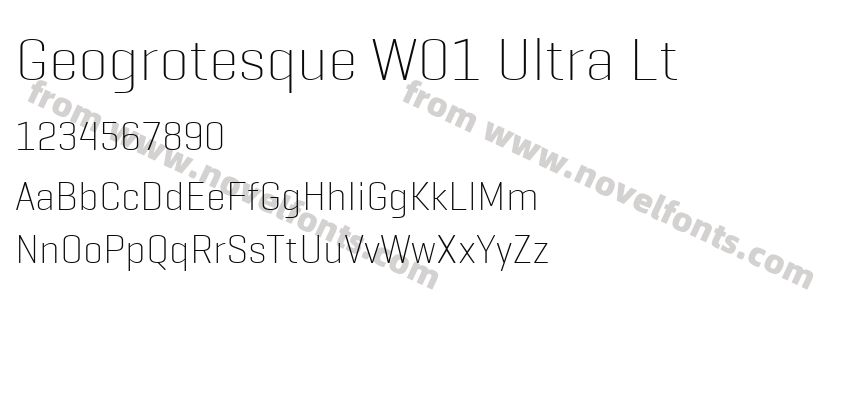 Geogrotesque W01 Ultra LtPreview