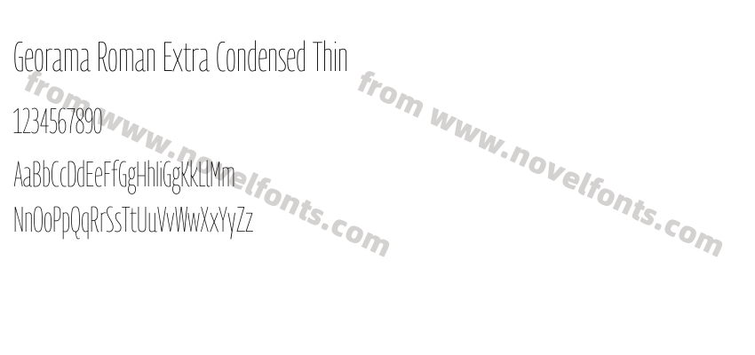 Georama Roman Extra Condensed ThinPreview