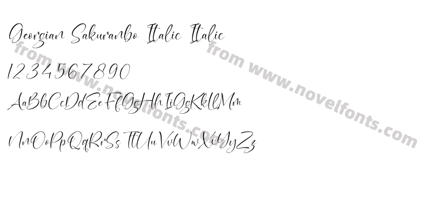 Georgian Sakuranbo Italic ItalicPreview