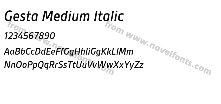 Gesta Medium ItalicPreview