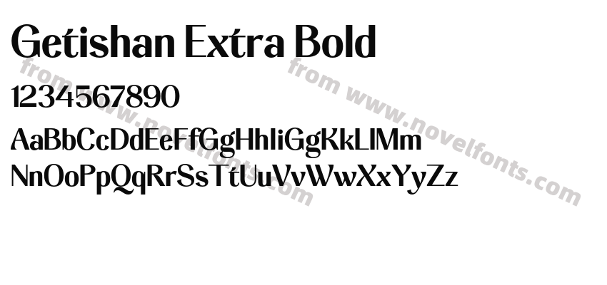 Getishan Extra BoldPreview