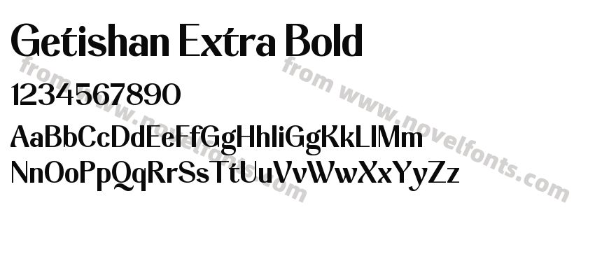 Getishan Extra BoldPreview