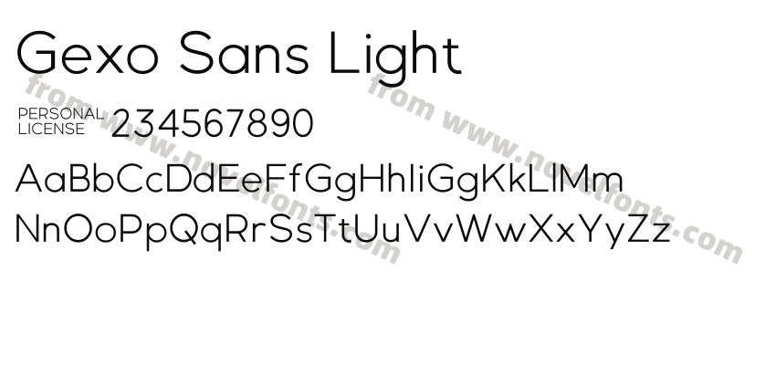 Gexo Sans LightPreview