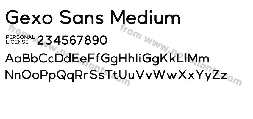 Gexo Sans MediumPreview