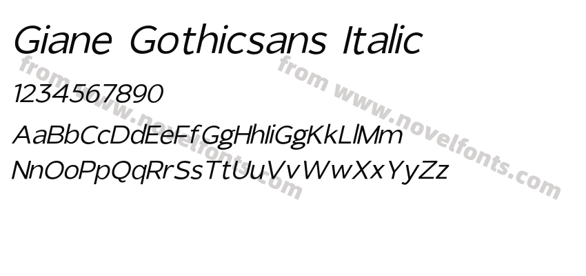 Giane Gothicsans ItalicPreview