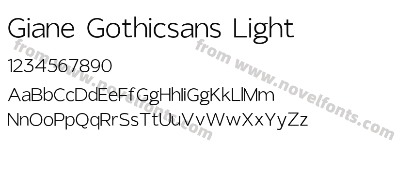 Giane Gothicsans LightPreview