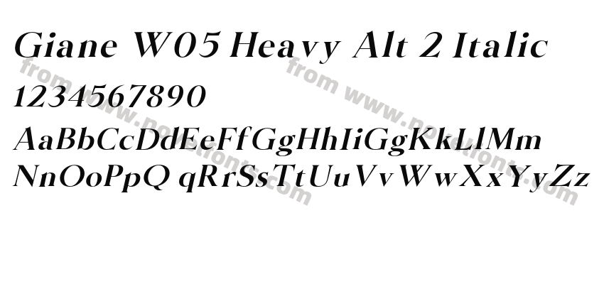 Giane W05 Heavy Alt 2 ItalicPreview