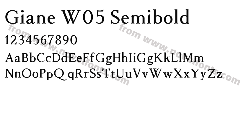 Giane W05 SemiboldPreview