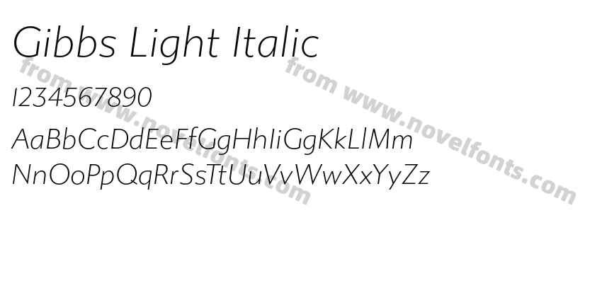 Gibbs Light ItalicPreview