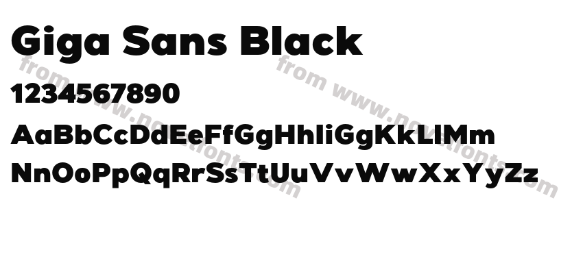 Giga Sans BlackPreview