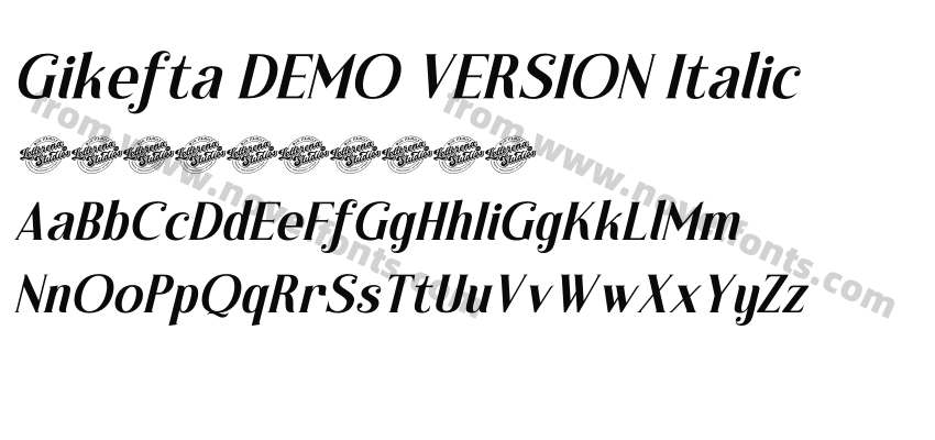 Gikefta DEMO VERSION ItalicPreview