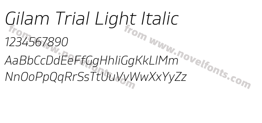 Gilam Trial Light ItalicPreview