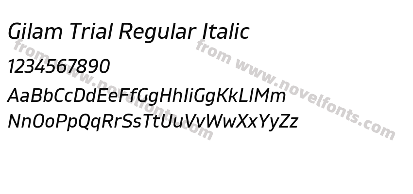 Gilam Trial Regular ItalicPreview