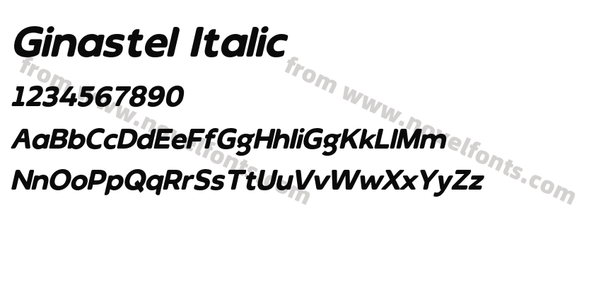 Ginastel ItalicPreview