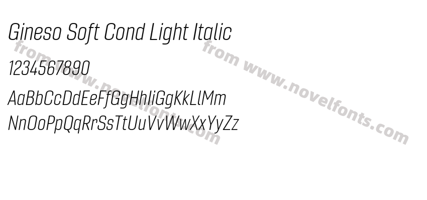 Gineso Soft Cond Light ItalicPreview