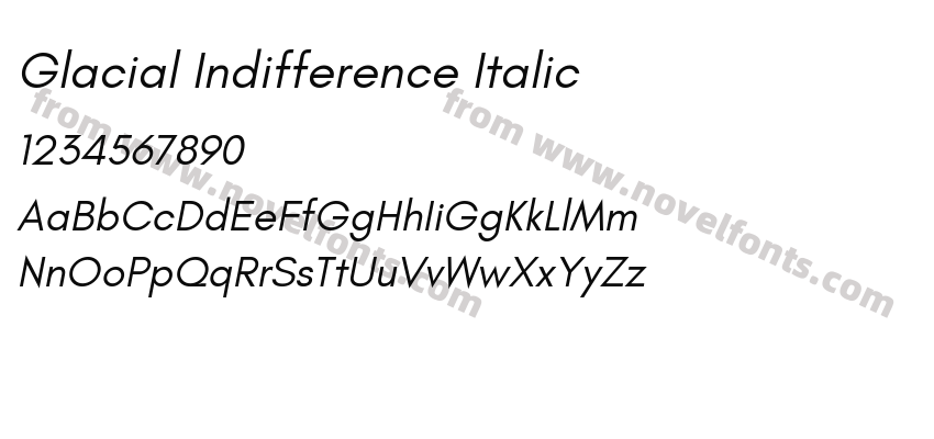 Glacial Indifference ItalicPreview