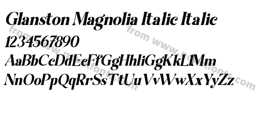 Glanston Magnolia Italic ItalicPreview