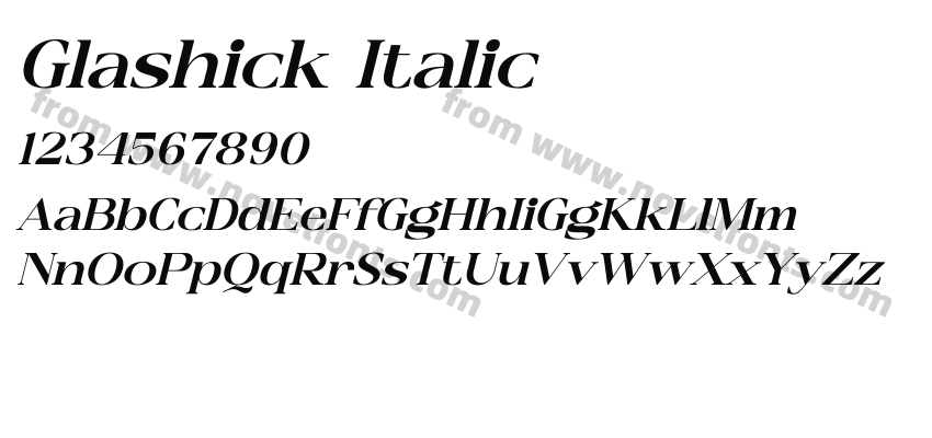 Glashick ItalicPreview