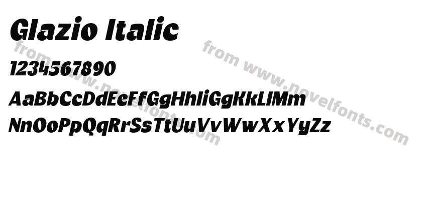 Glazio ItalicPreview