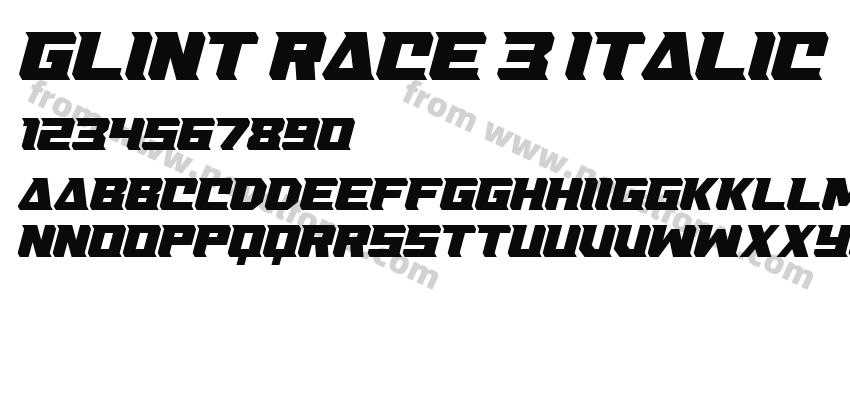 Glint Race 3 ItalicPreview