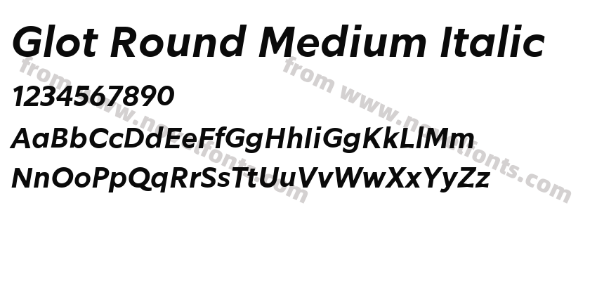 Glot Round Medium ItalicPreview