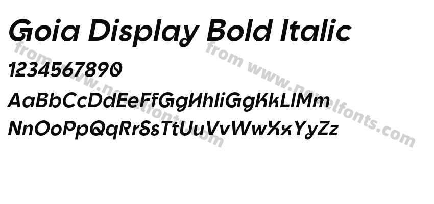 Goia Display Bold ItalicPreview
