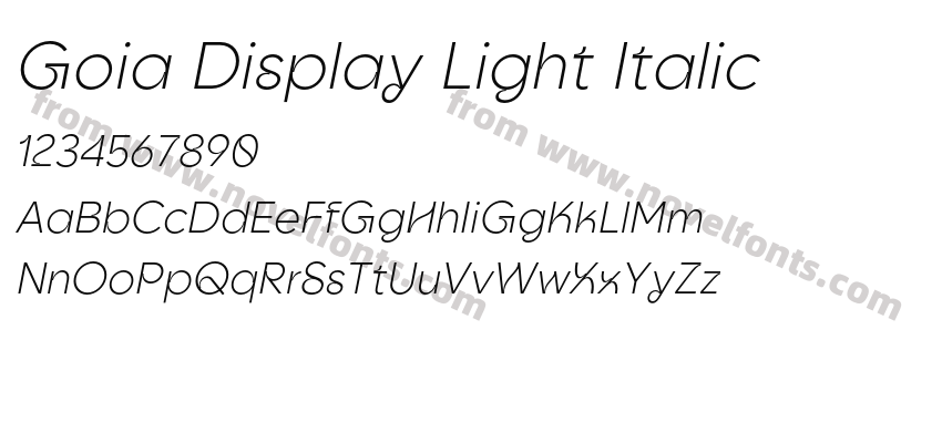 Goia Display Light ItalicPreview