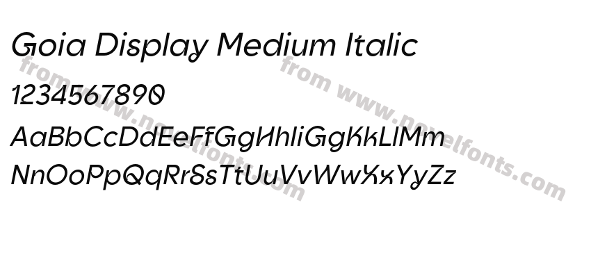 Goia Display Medium ItalicPreview