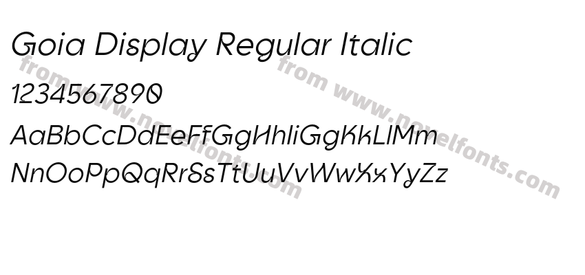 Goia Display Regular ItalicPreview
