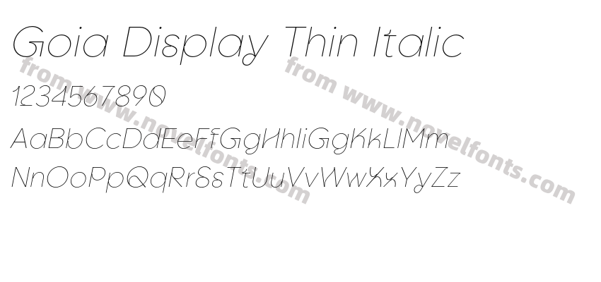 Goia Display Thin ItalicPreview