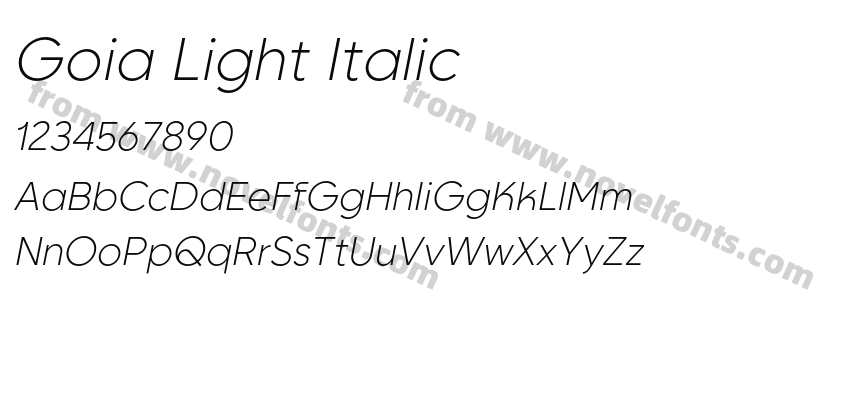 Goia Light ItalicPreview