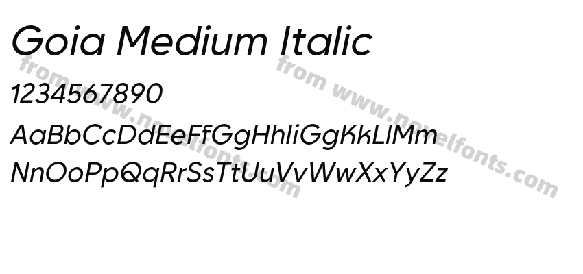 Goia Medium ItalicPreview