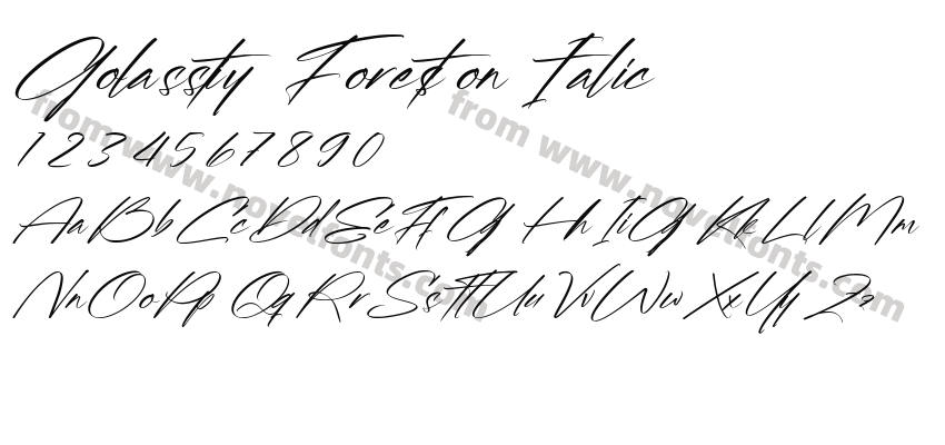 Golassity Foreston ItalicPreview