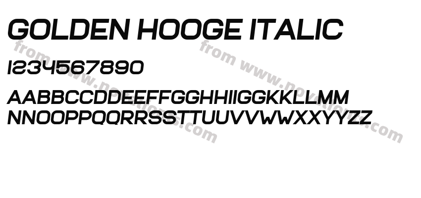 Golden Hooge ItalicPreview