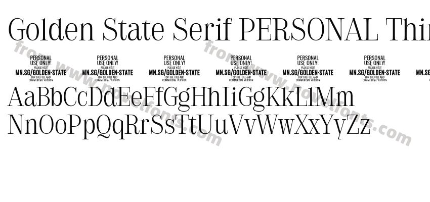 Golden State Serif PERSONAL ThinPreview