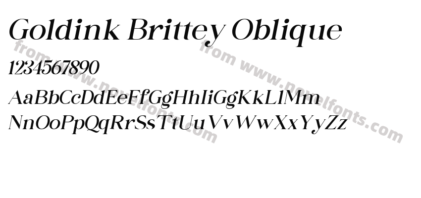 Goldink Brittey ObliquePreview