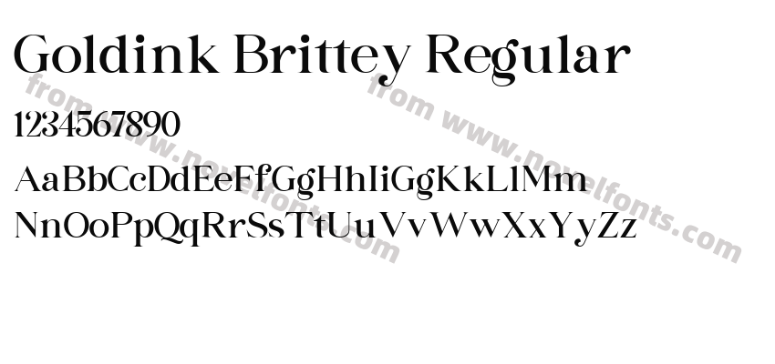 Goldink Brittey RegularPreview