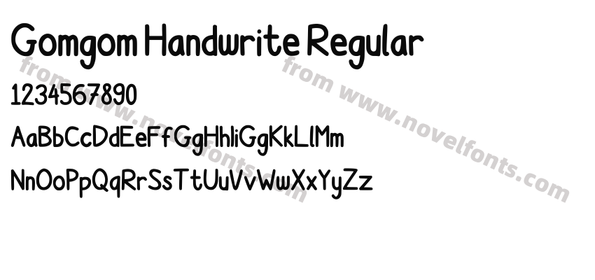 Gomgom Handwrite RegularPreview