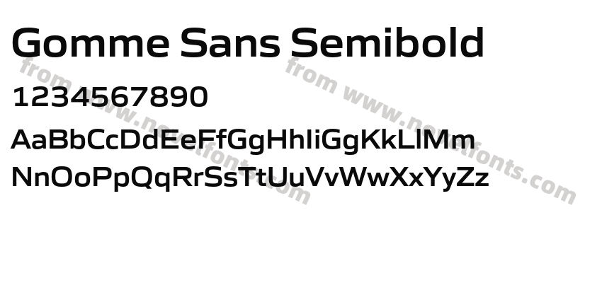 Gomme Sans SemiboldPreview