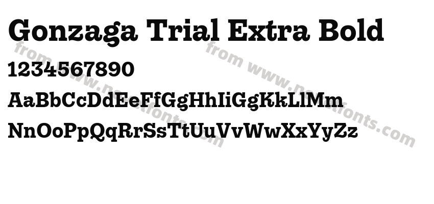 Gonzaga Trial Extra BoldPreview