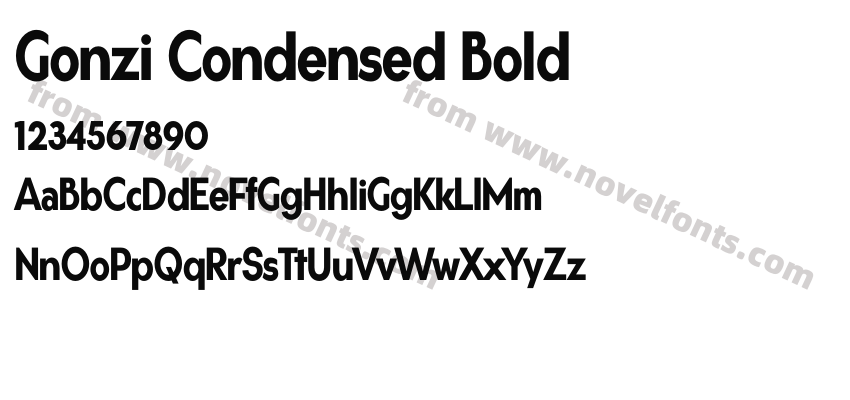 Gonzi Condensed BoldPreview