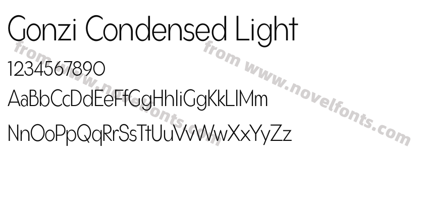 Gonzi Condensed LightPreview